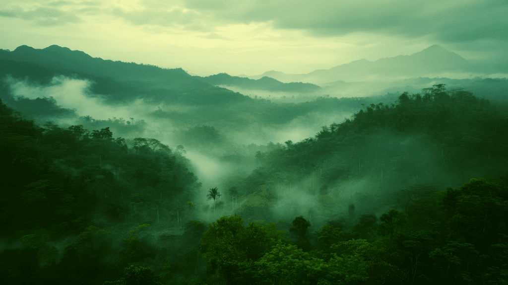 Abstract green landscape used as a temporary preview for the Beca app